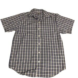 Denver Hayes Blue and White Casual Button Down Shirt